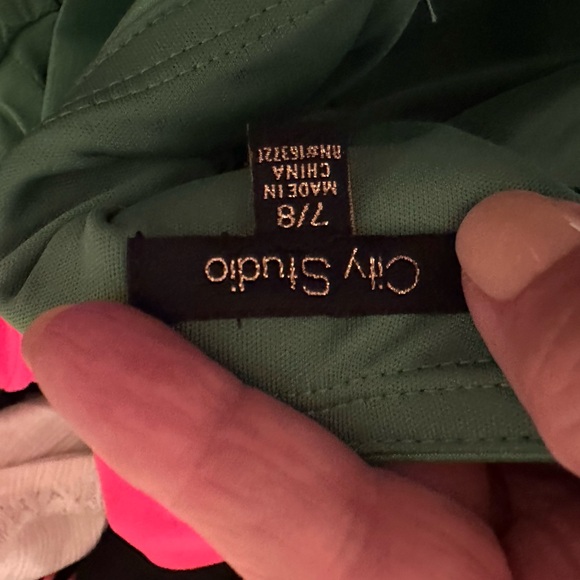 City Studio Vibrant Green and Pink Apparel - Picture 1 of 5